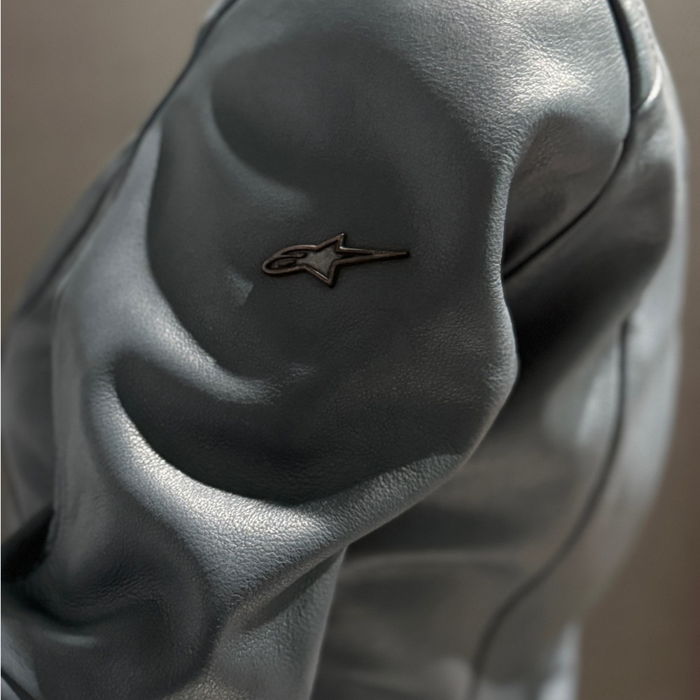 Alpinestars Women's Blue Leather Riding Jacket - Picture 5 of 7